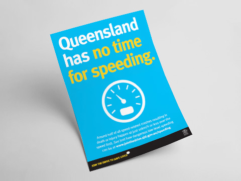 Queensland has no time for speeding - A4 poster
