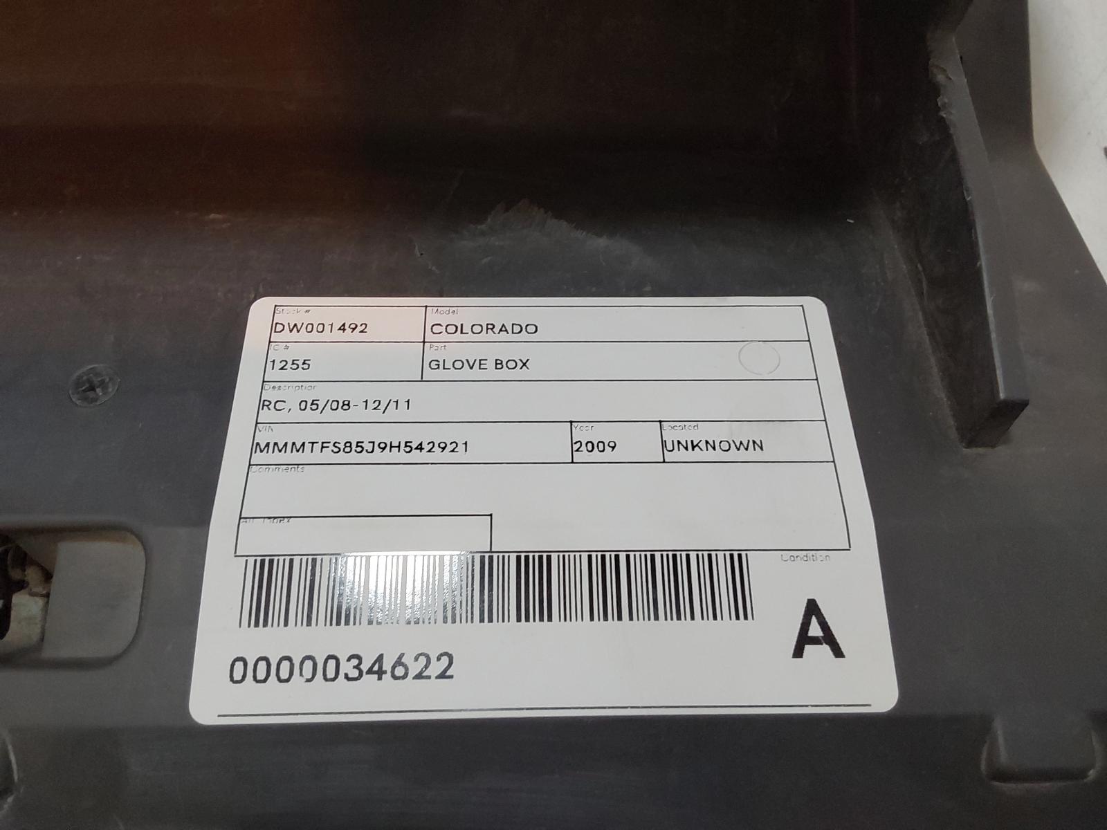 Glove Box Colorado Holden 2009