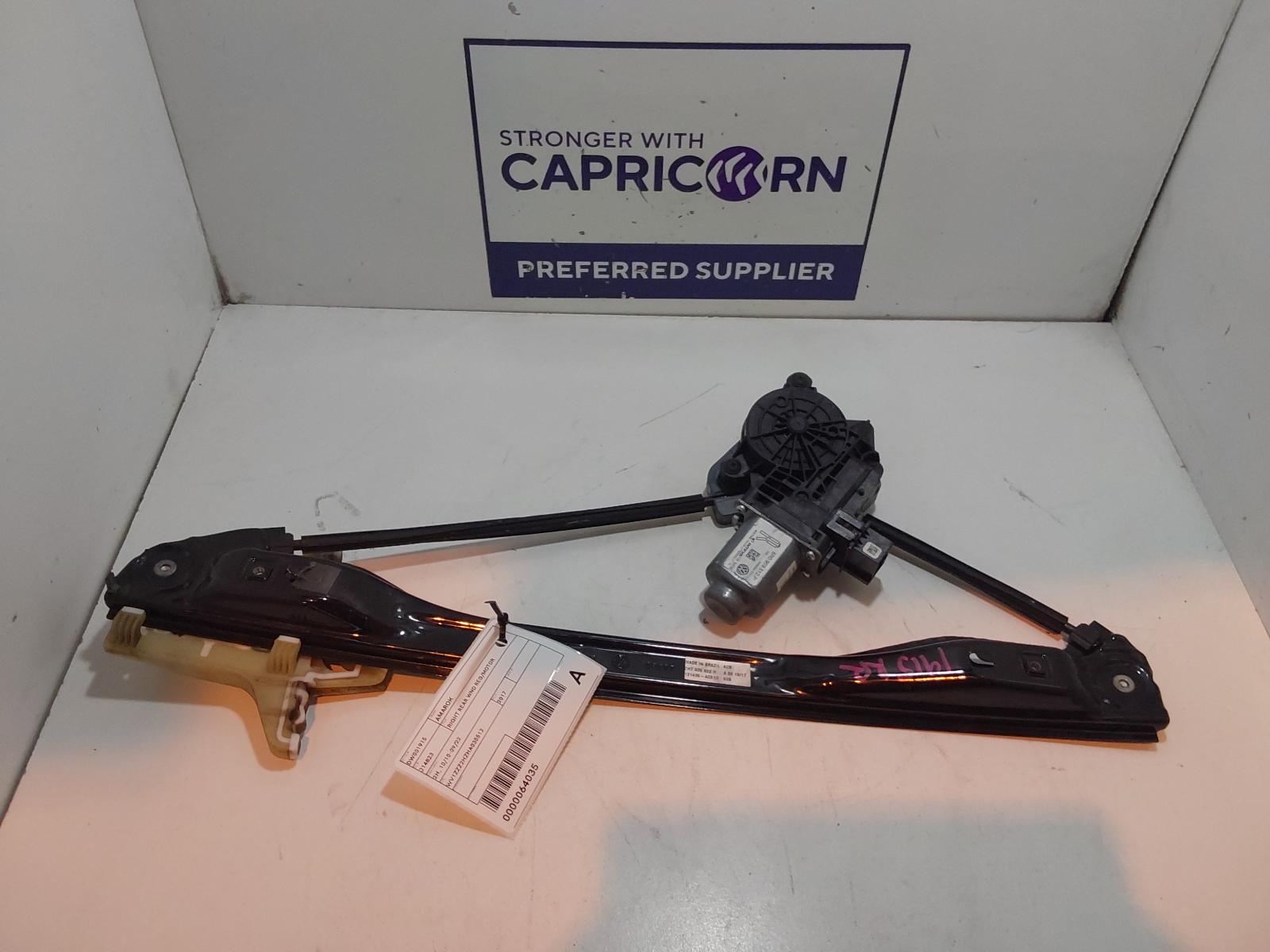 2017 Volkswagen Amarok Right Rear Wnd Reg/Motor View Auto part Right Rear Wnd Reg/Motor Volkswagen Amarok 2017