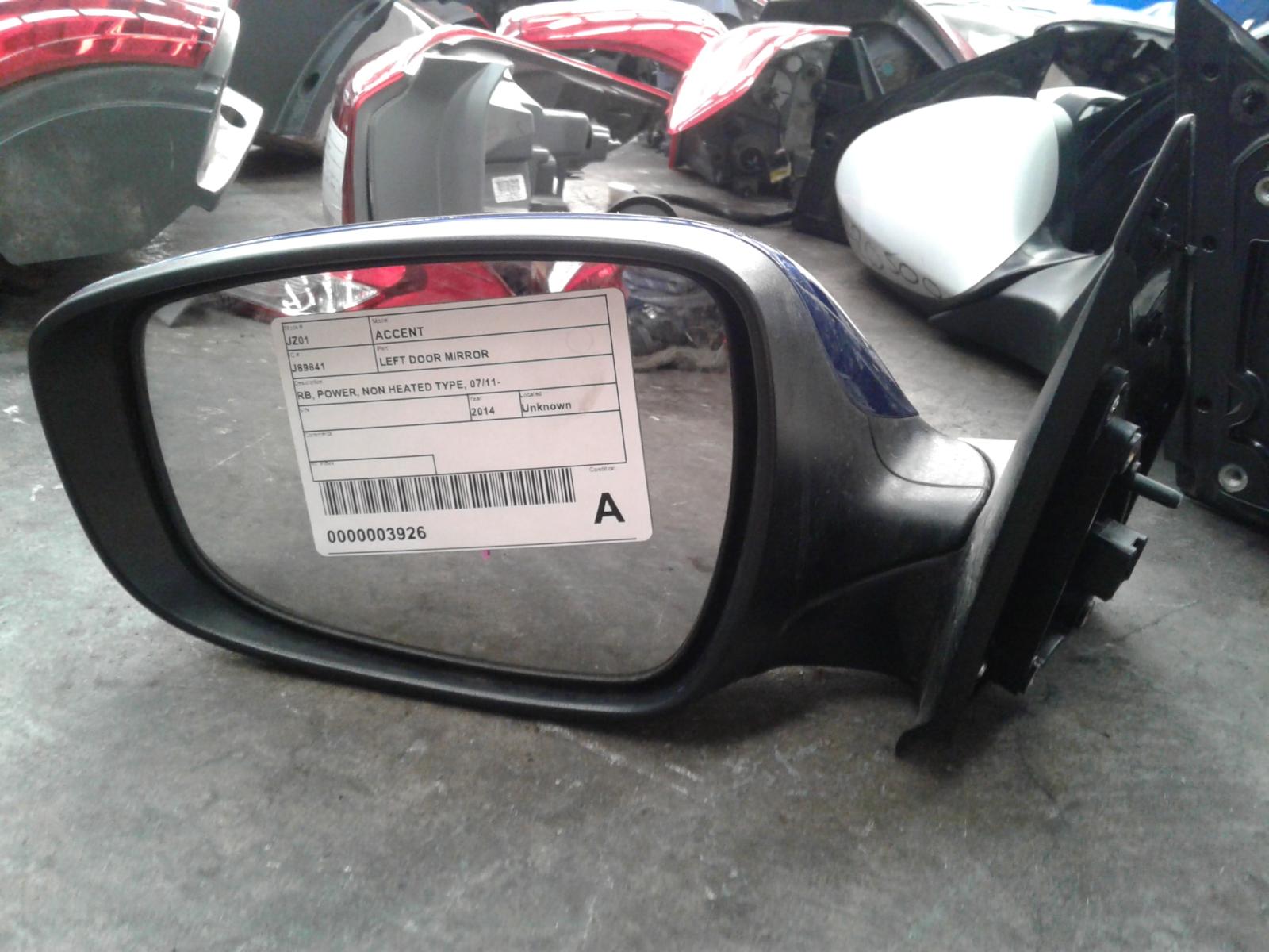 2014 Hyundai Accent Left Door Mirror View Auto part Left Door Mirror Hyundai Accent 2014