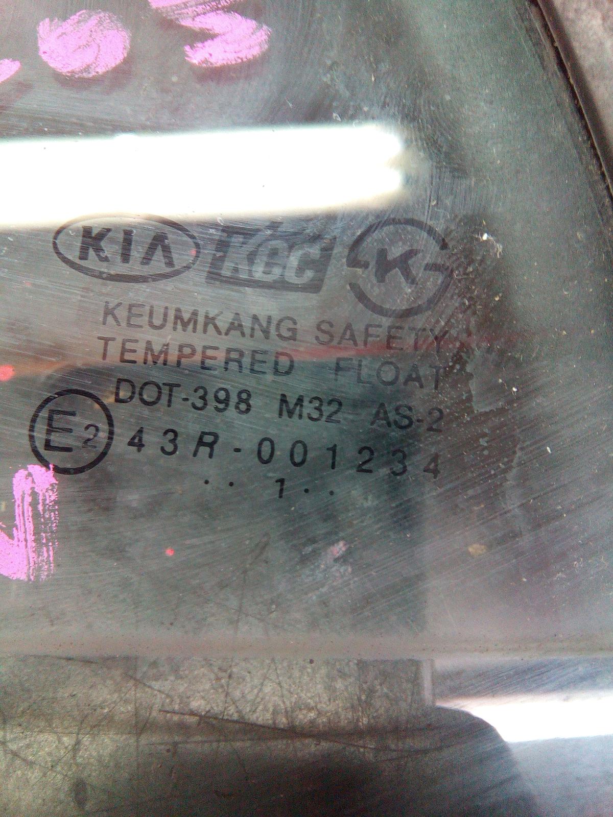 View Auto part Left Rear 1/4 Door Glass Kia Rio 2004