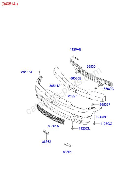 2003 Hyundai Terracan Grille View Auto part Grille Hyundai Terracan 2003