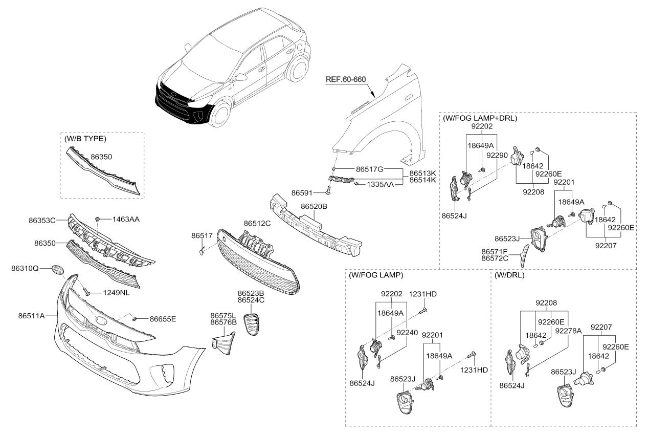 View Auto part Radiator Support Kia Rio 2018