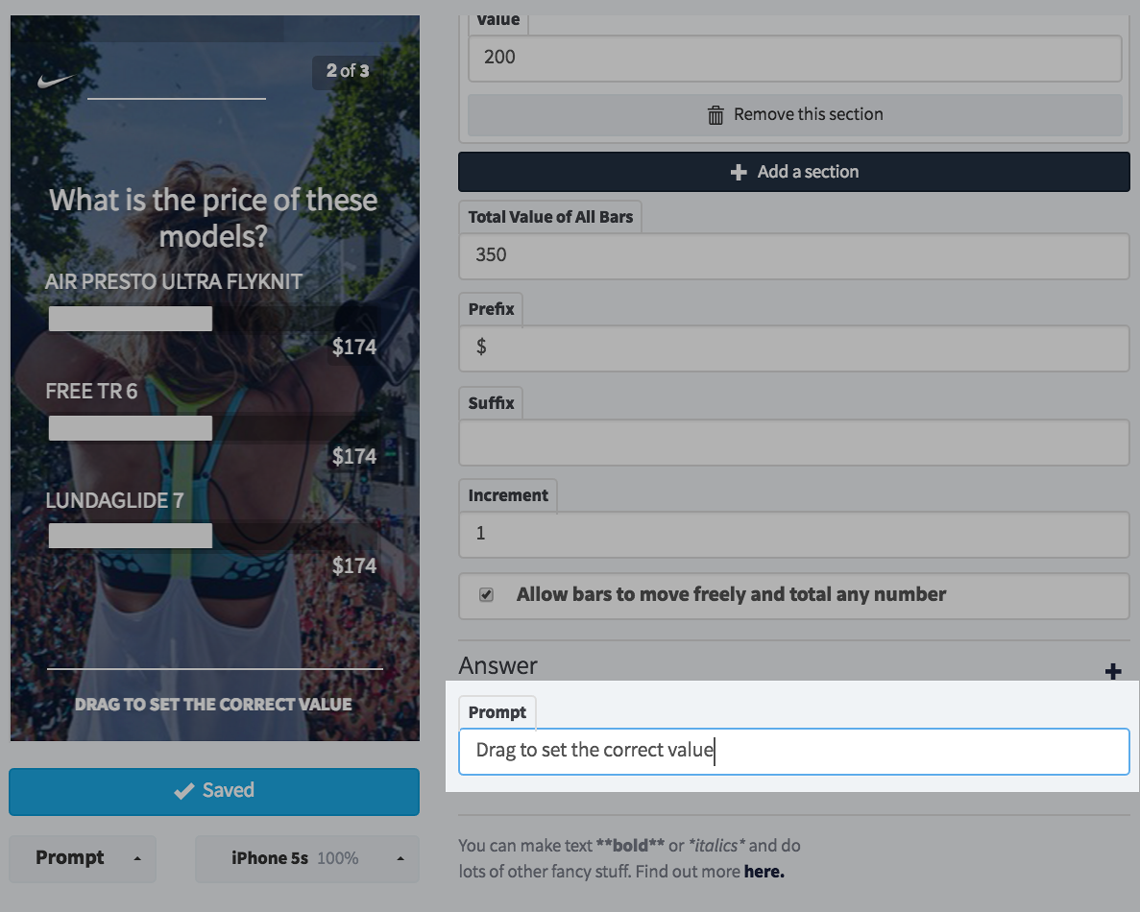 Ratio Prompt