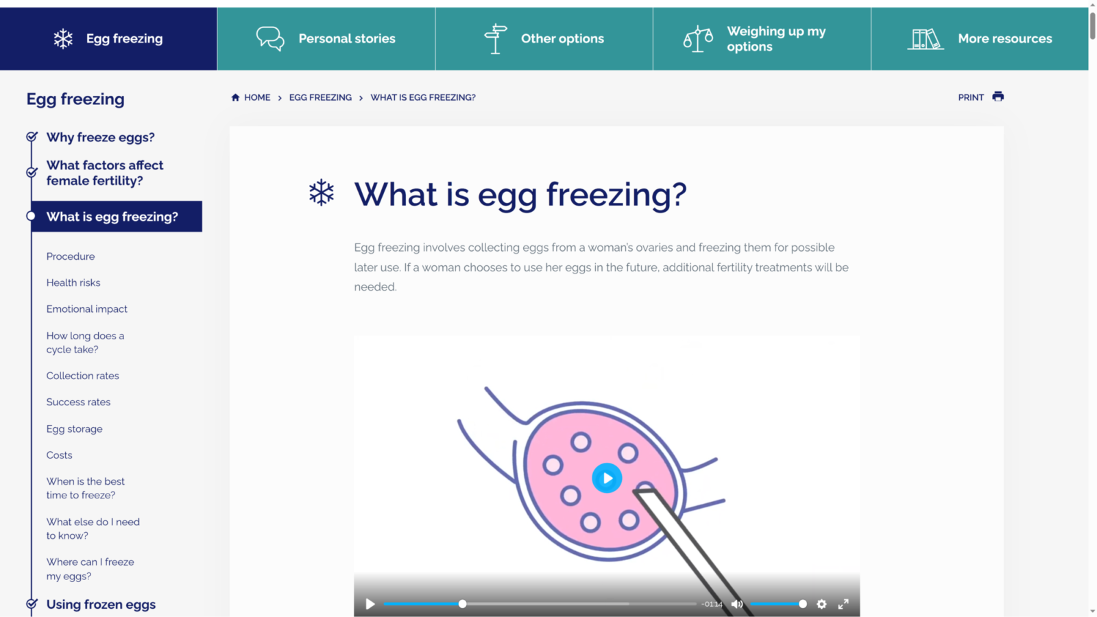Eggfreezing org au egg freezing what is egg freezing HD Screenshot 1