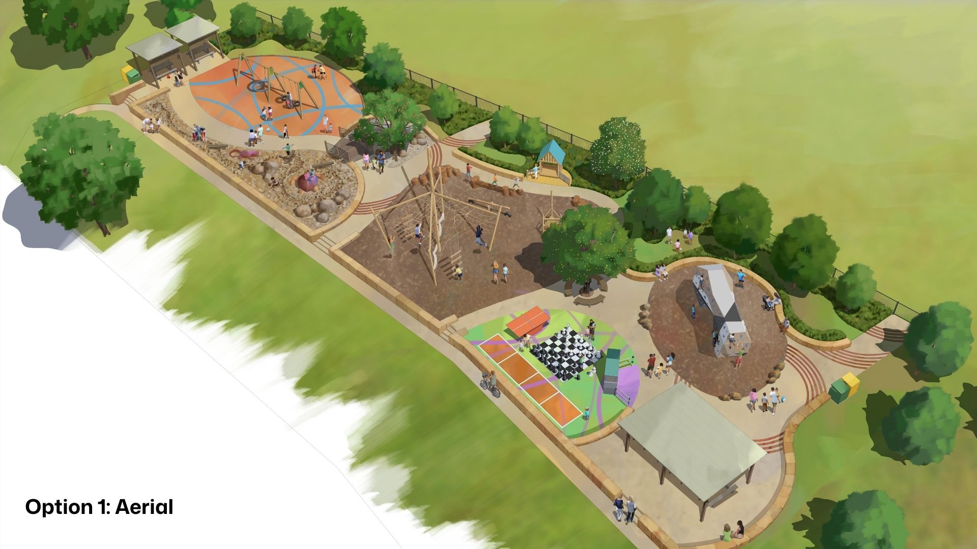 Graphical image showing Overall perspective of Option 1