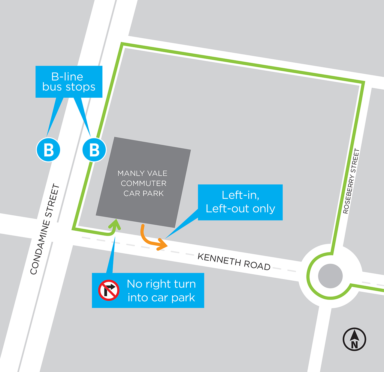 Location and Access for Manly Vale Car Park