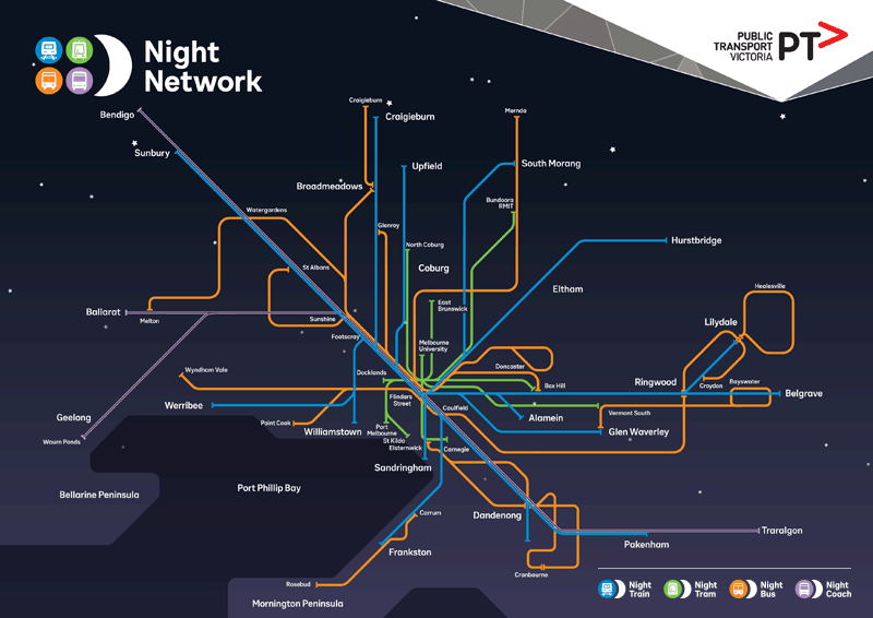 Night Network Map