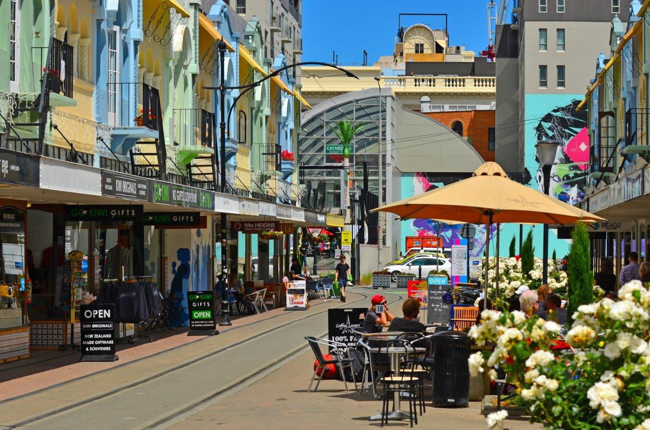 Photograph of New Regent Street in Christchurch.