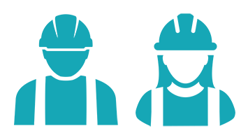 Construction worker icon