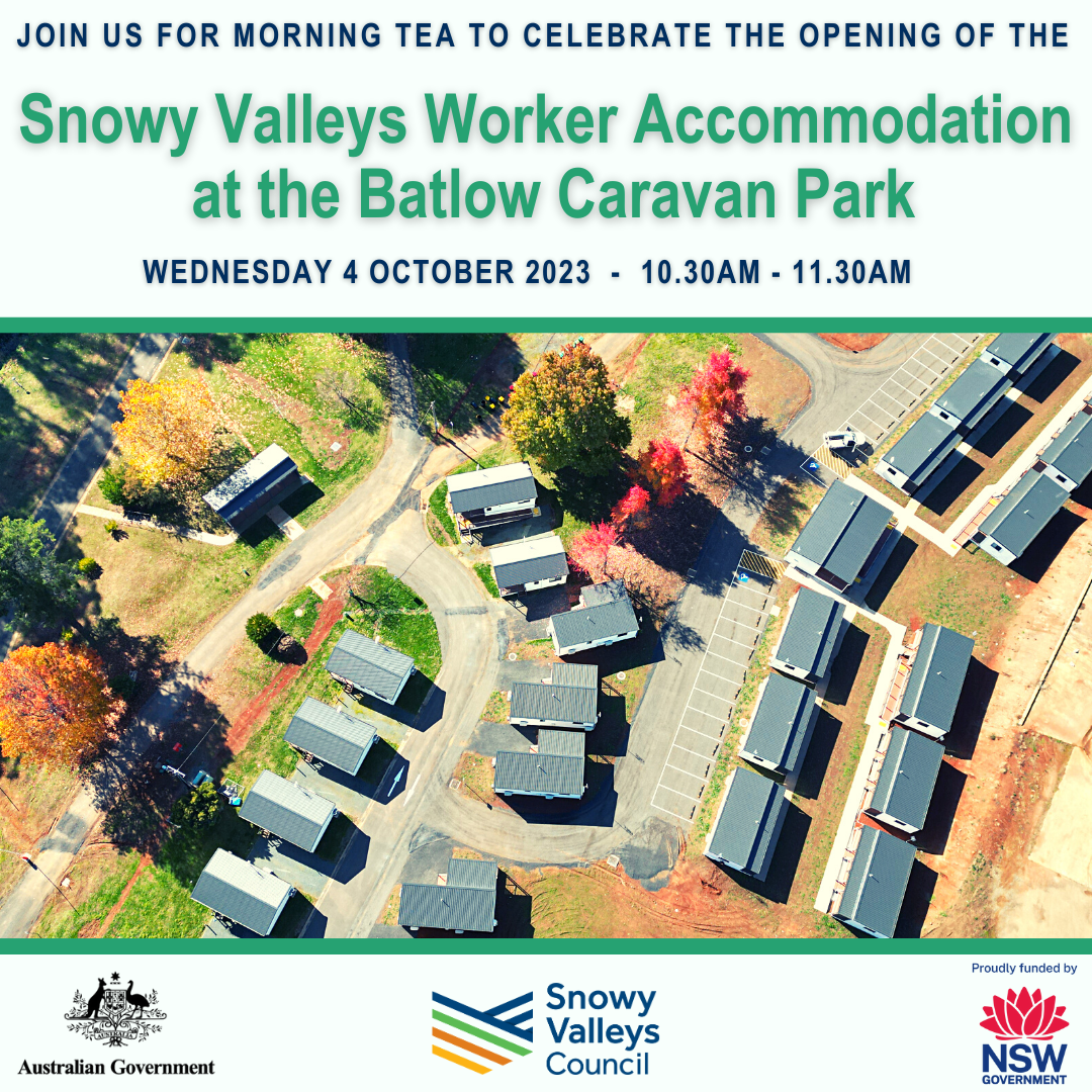 Join us for the official opening | Batlow Caravan Park Upgrade ...