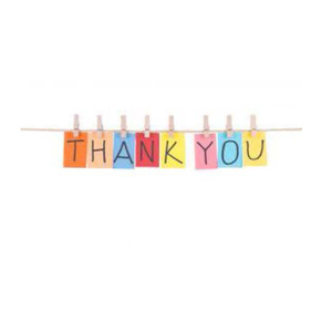 Thank you logo string
