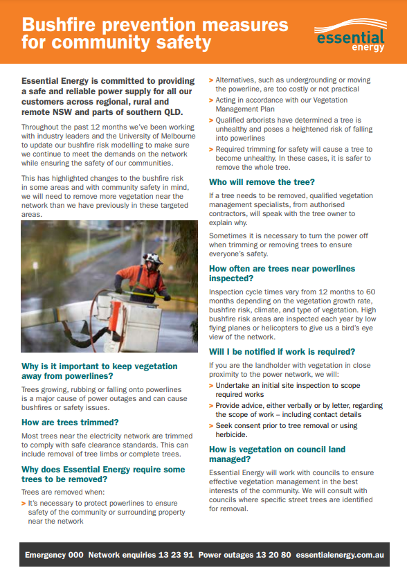Bushfire mitigation projects | Essential Engagement