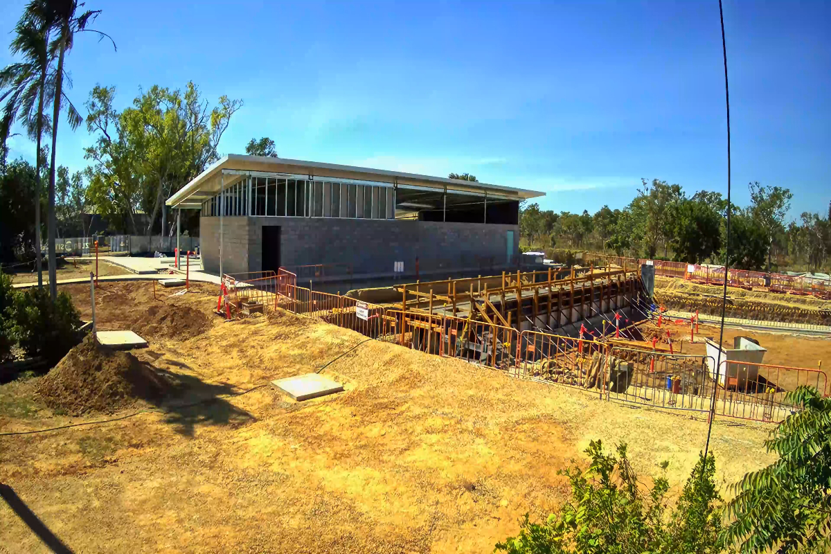 Time-lapse - Katherine Aquatic Centre construction to 1st October 2025