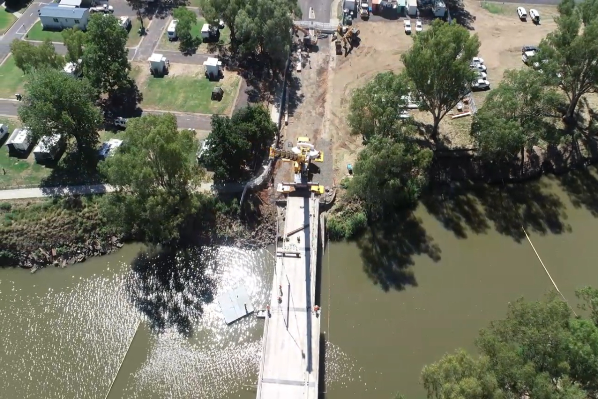 Violet Street Bridge works - prior to deck removal.
