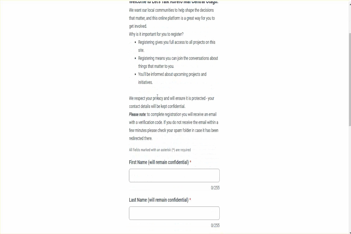 Registering as an organisation