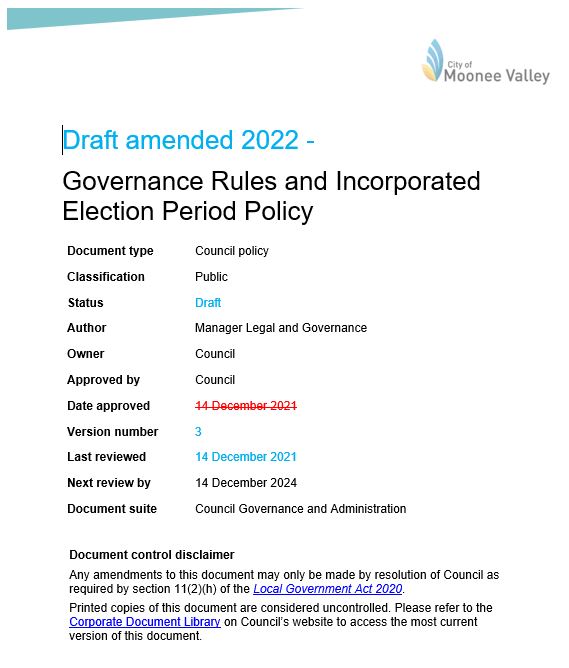 Help us review and update our Governance Rules for Virtual Meetings