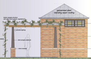 New toilet block drawing side view