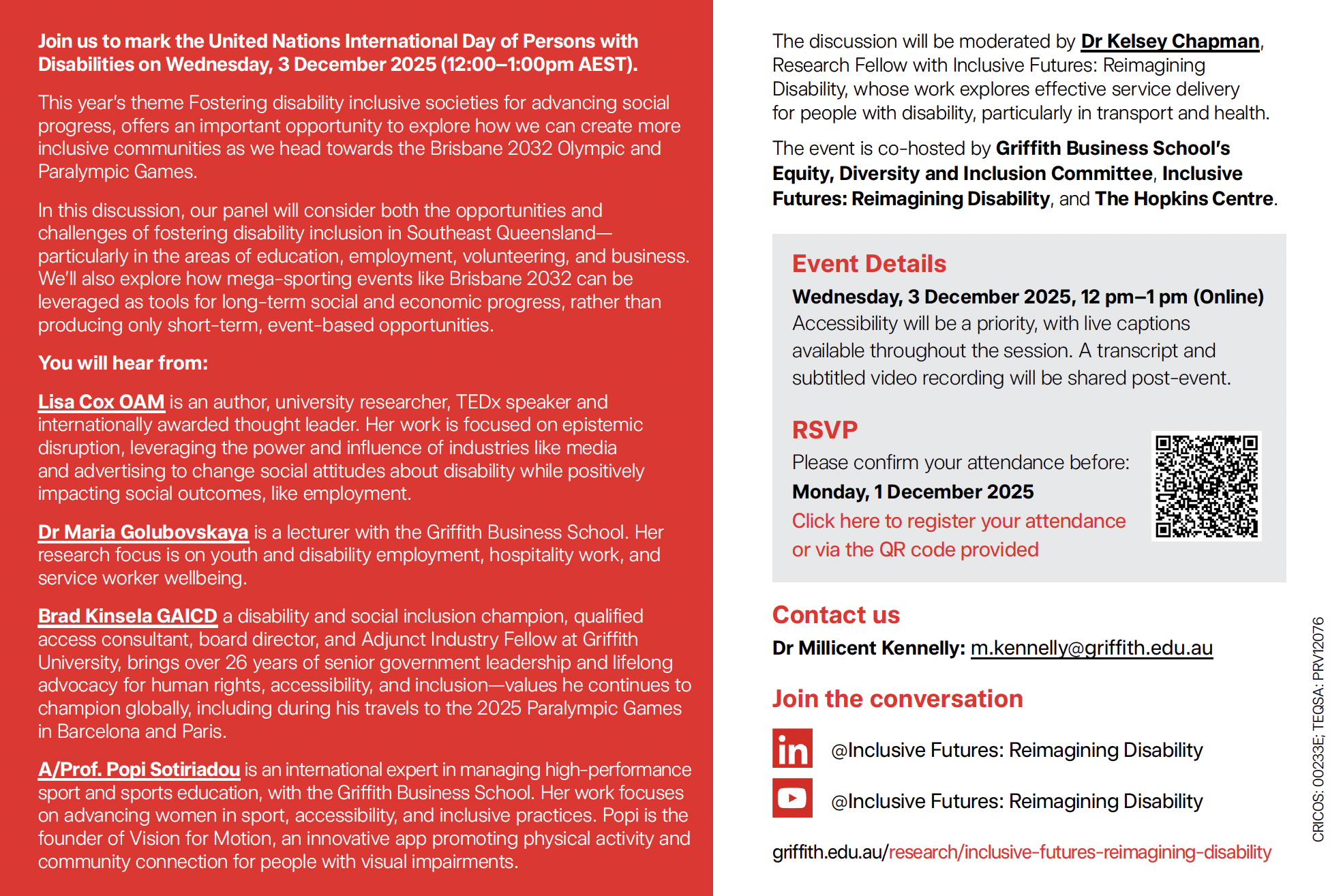 All copy in the caption above including the registration URL Link.