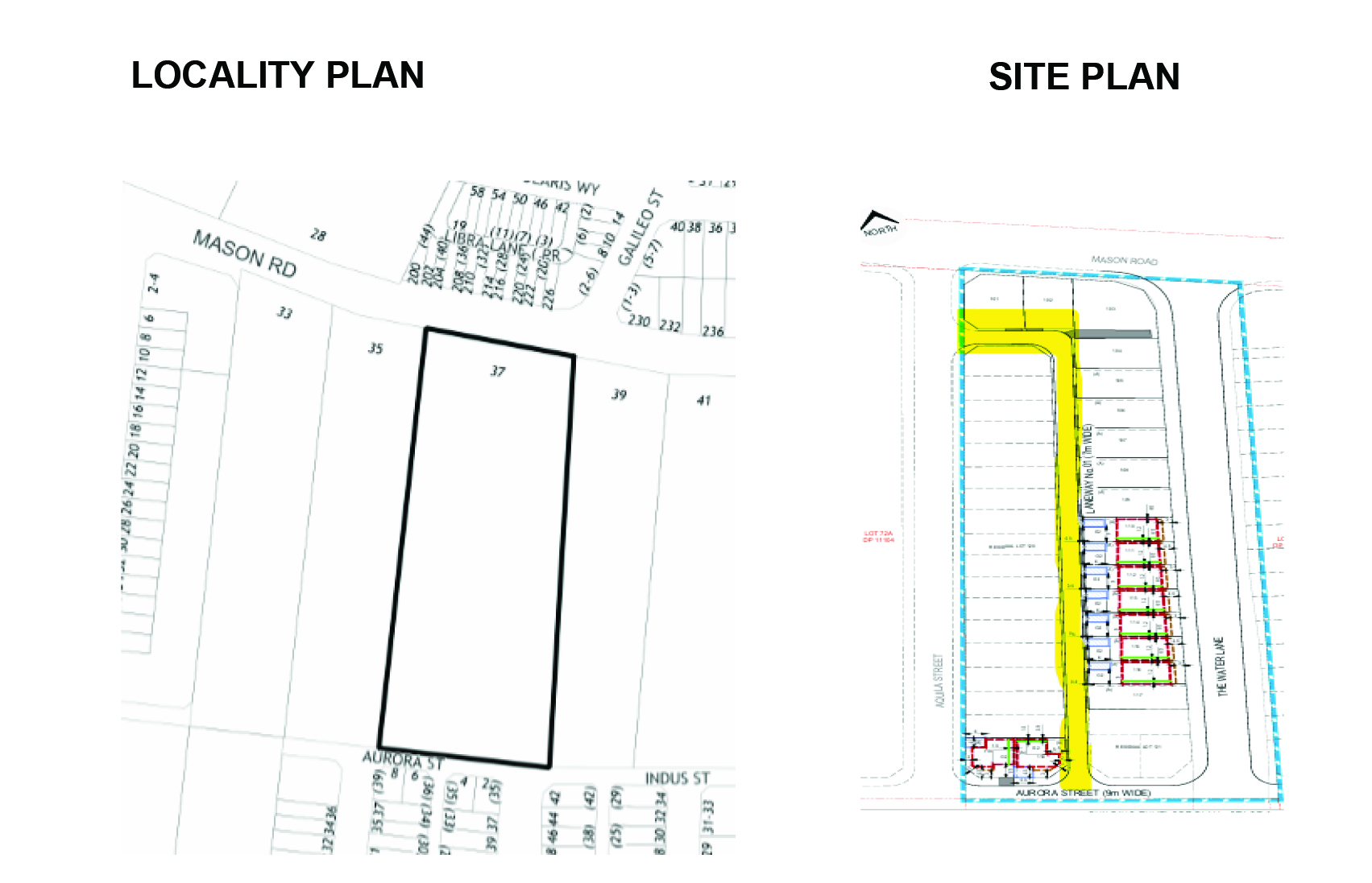 Subject site for DA 496/2022/ZA.