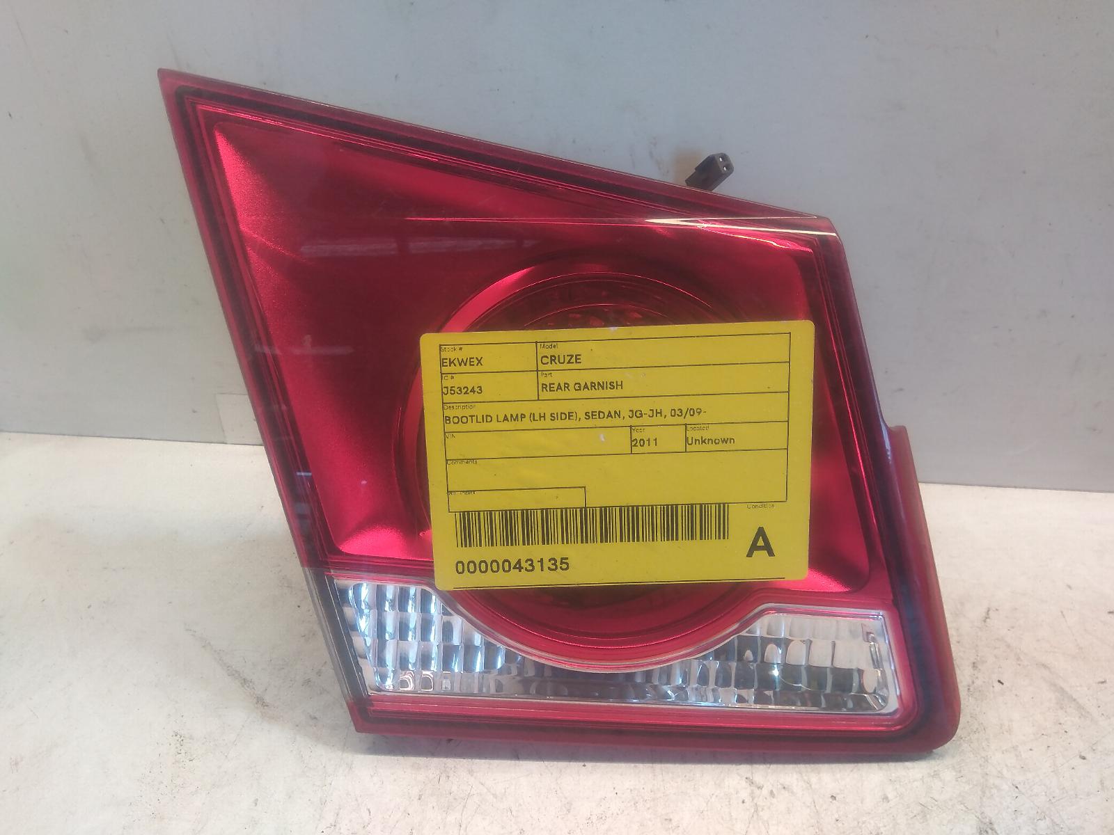 View Auto part Rear Garnish Holden Cruze 2011