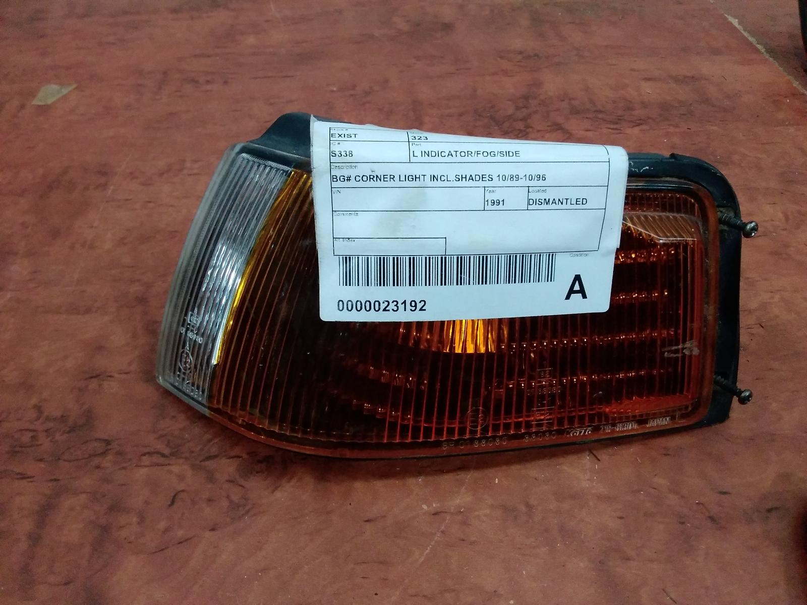 1991 Mazda 323 Left Indicator/Fog/Side View Auto part Left Indicator/Fog/Side Mazda 323 1991