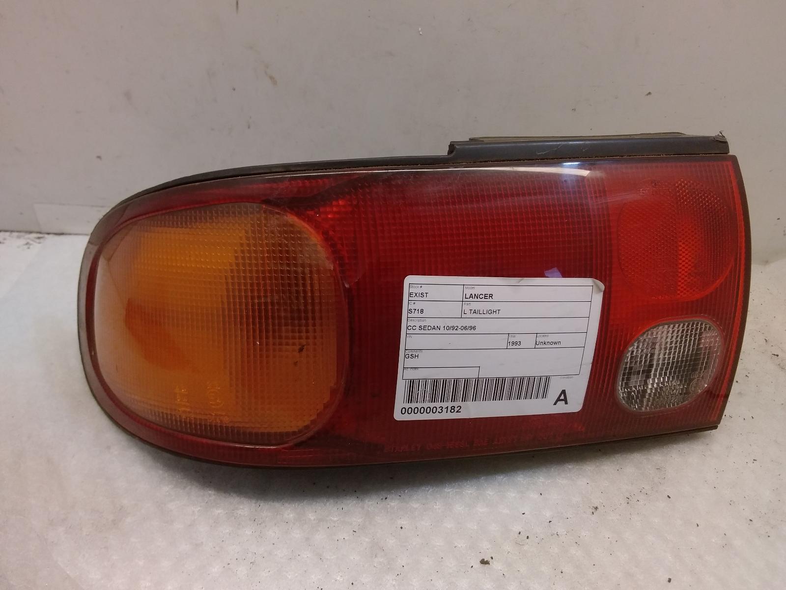 1993 Mitsubishi Lancer Left Taillight View Auto part Left Taillight Mitsubishi Lancer 1993