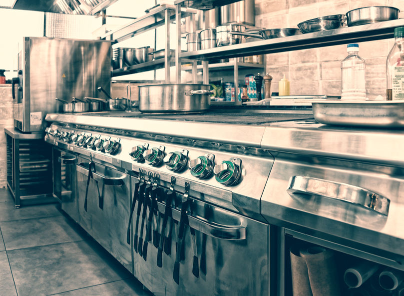 67047875 - professional kitchen interior, crock on stove, toned image 67047875 - professional kitchen interior, crock on stove, toned image