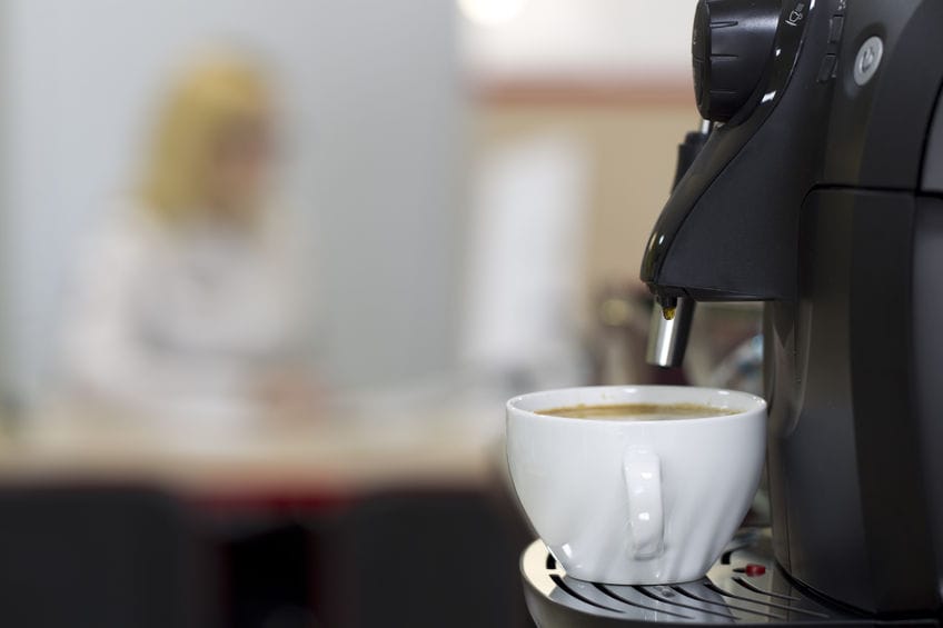 60385525 - coffee machine in the office interior, mixed light 60385525 - coffee machine in the office interior, mixed light