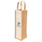 1195 – Eco Jute 1 Bottle Wine Bag