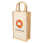 1196 – Eco Jute 2 Bottle Wine Bag