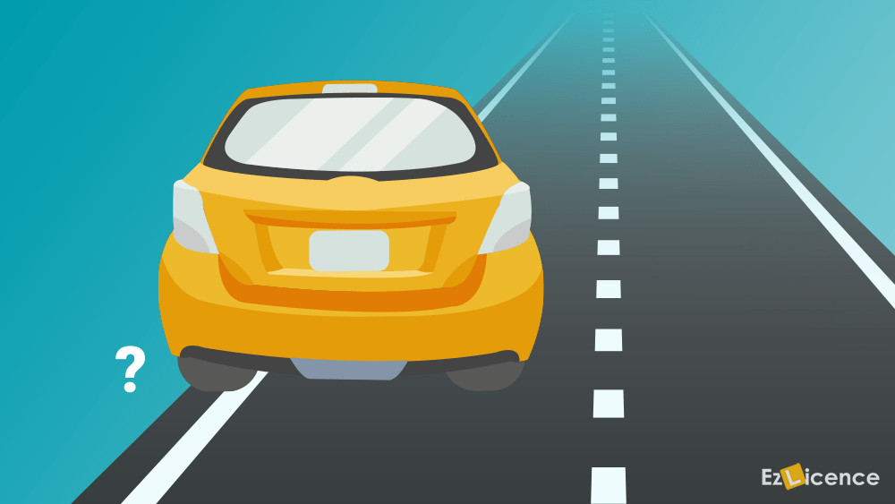 If one or two of your wheels run off the edge of the roadway, you should -