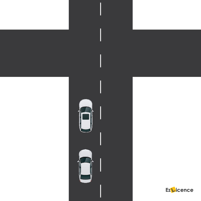 On a single laned road (as shown), you must always overtake another vehicle on its right except when –