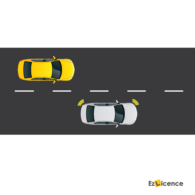If an overtaking vehicle signals that it must move in, in front of you, you should -