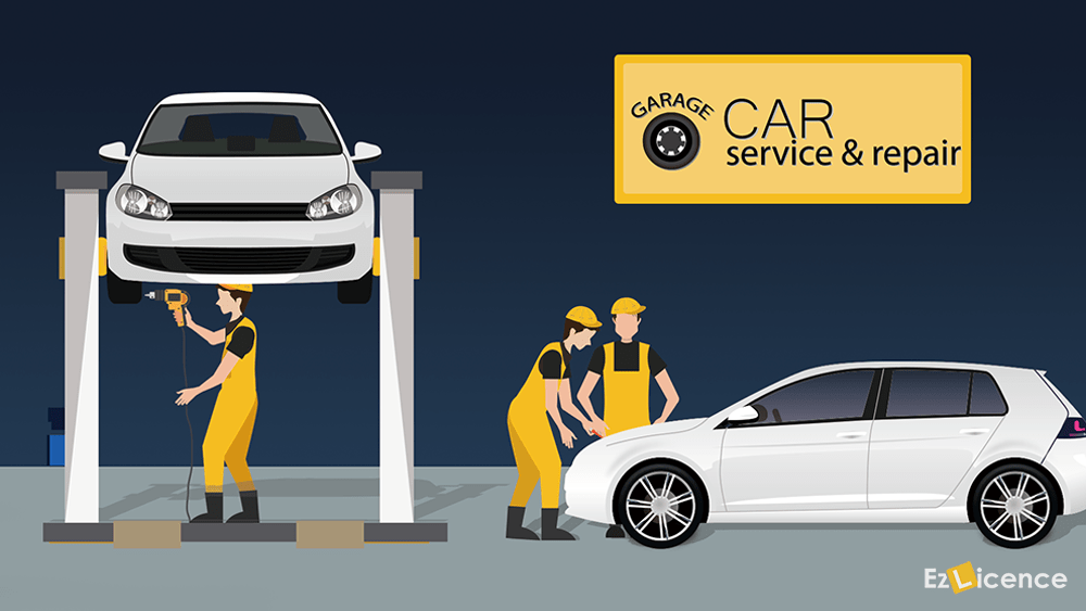 Your car registration expires today. You have your car inspected for registration renewal but it fails the inspection. What should you do?