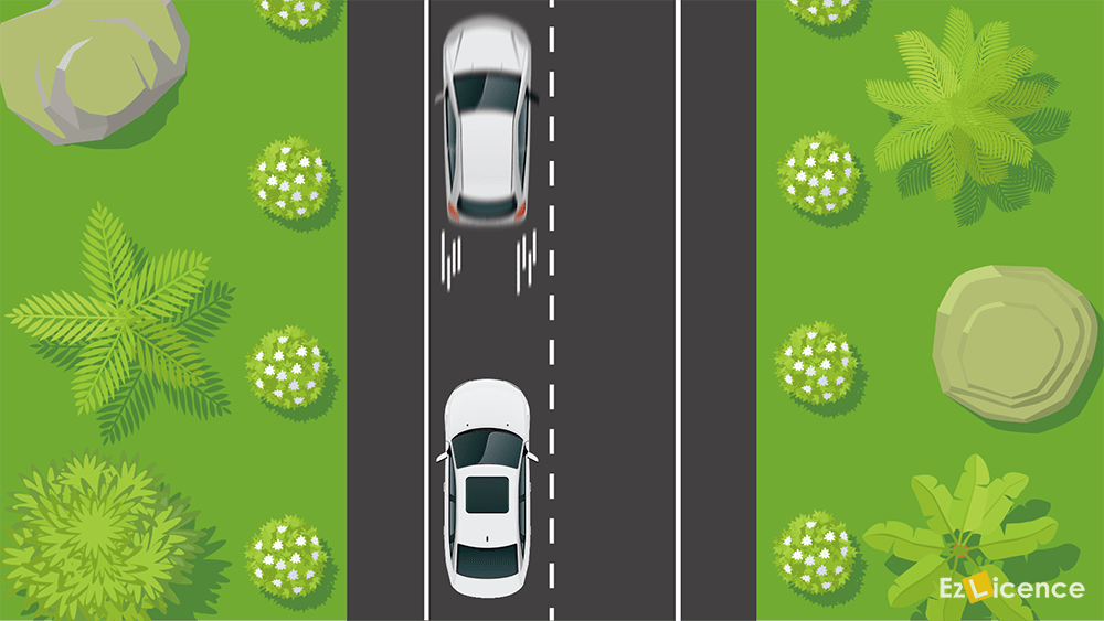 The faster the vehicle in front of you is travelling, the -