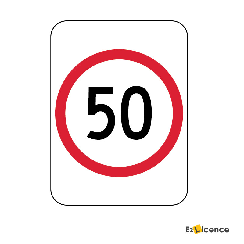 Speed limit signs (such as the one shown) tell drivers -