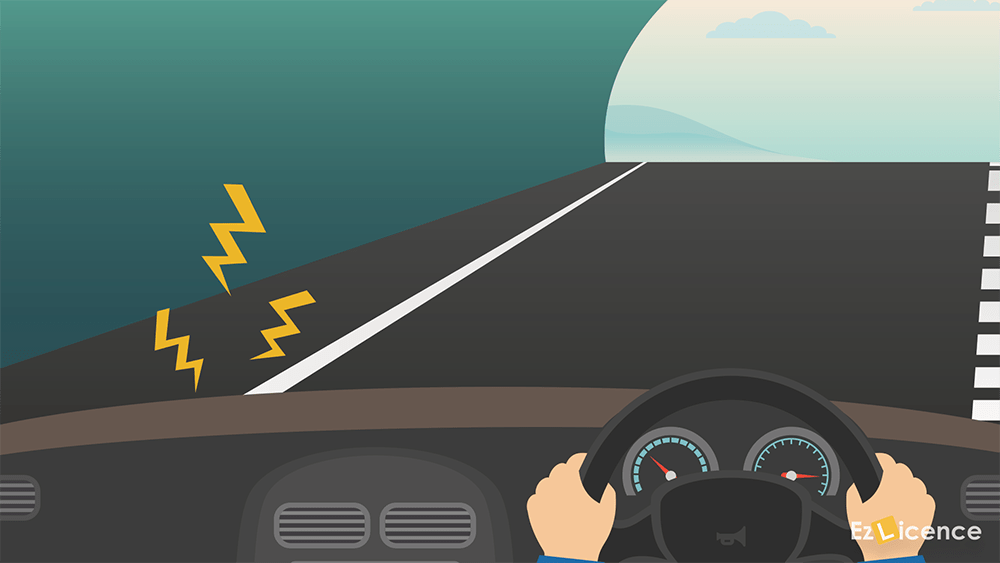 You are driving in a tunnel and your engine starts to make strange noises. What should you do?