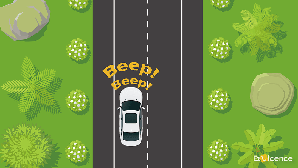 When are you allowed to use your vehicle's horn?