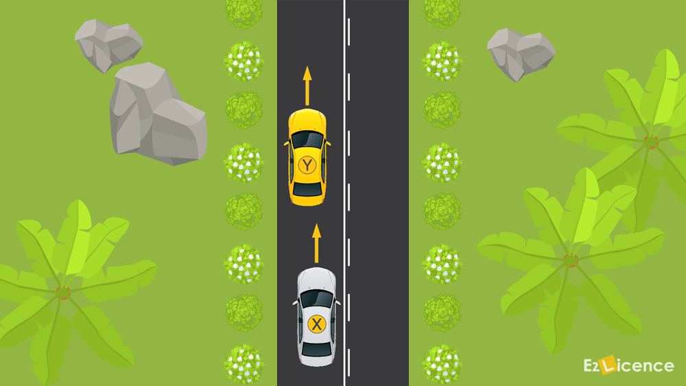 Is vehicle X allowed to overtake vehicle Y?