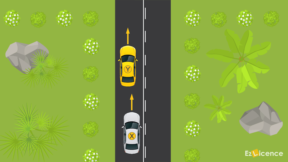 Is vehicle X allowed to overtake vehicle Y?