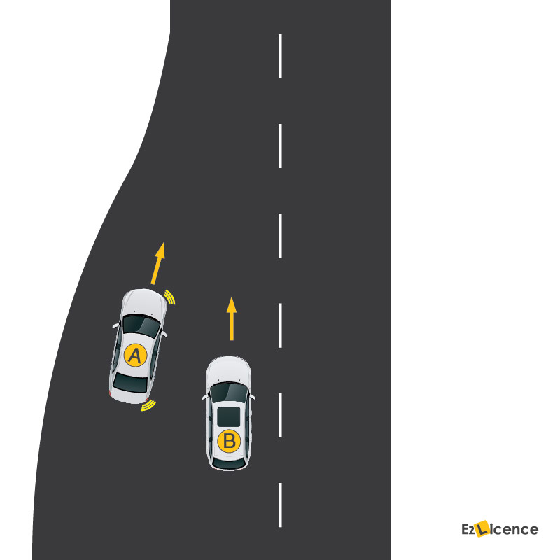 Looking at the diagram, which vehicle must give way?