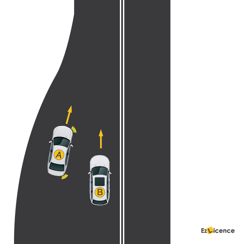 Looking at the diagram, which vehicle must give way?