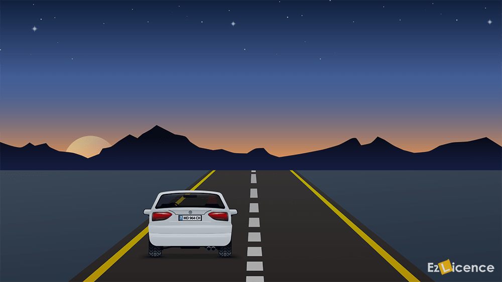 If you are a new driver and first start to drive at night you should -