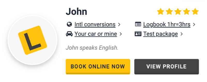 A picture of a driving instructor's profile
