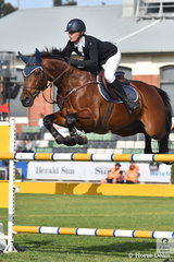 Ally Lamb riding Denison Park Discovery jumped two nice clear rounds for sixth place in the Colin Kelly Memorial Group B contest.