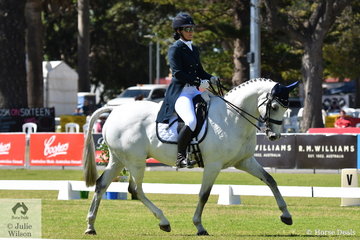 Victorian rider, Claire McDermott rode her Daley K gelding, 'Klydoscope' to hold fourth place with 31.80 after the dressage phase of the Horseland CCI2* dressage phase.