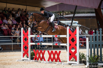 Izabella Stone and 'Bandito'place fifth in the Mini Prix, taking a rail in a time of 37.710 sec