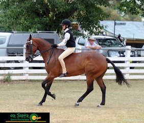 Winner in the Girls 13 and under 15 Bareback class is Isabelle Kelly riding Noddy from Kingstown at the 2019 Kingstown Jamboree.