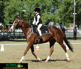 Making their way up the centre line in the Preliminary 1.2 Dressage was Lillian Meredith and Joelene at the 2019 Kingstown Jamboree.